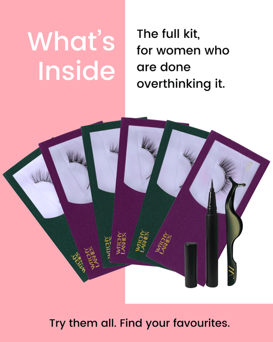 Complete Confidence Kit - 6 Natural lashes + Liner + Tool