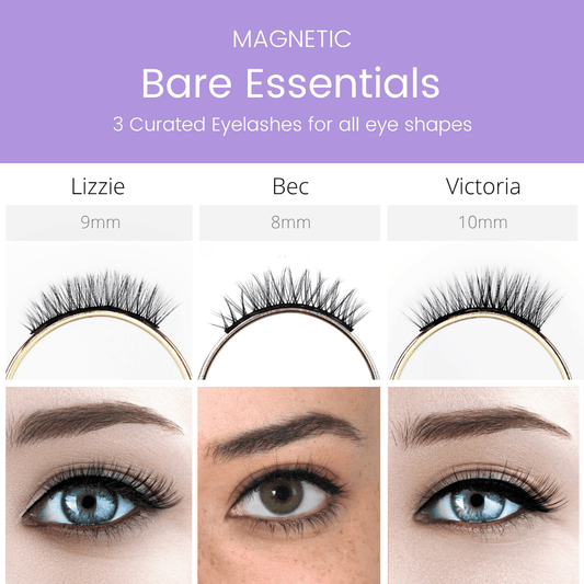 Bare Essentials Magnetic Bundle — 3 Natural Lashes + Liner + Tool