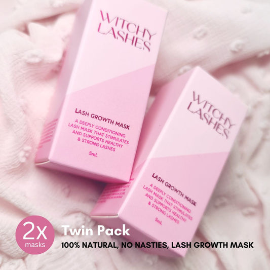 100% Natural Lash Growth Mask (Twin Pack) - Magnetic Eyelashes WitchyLashes