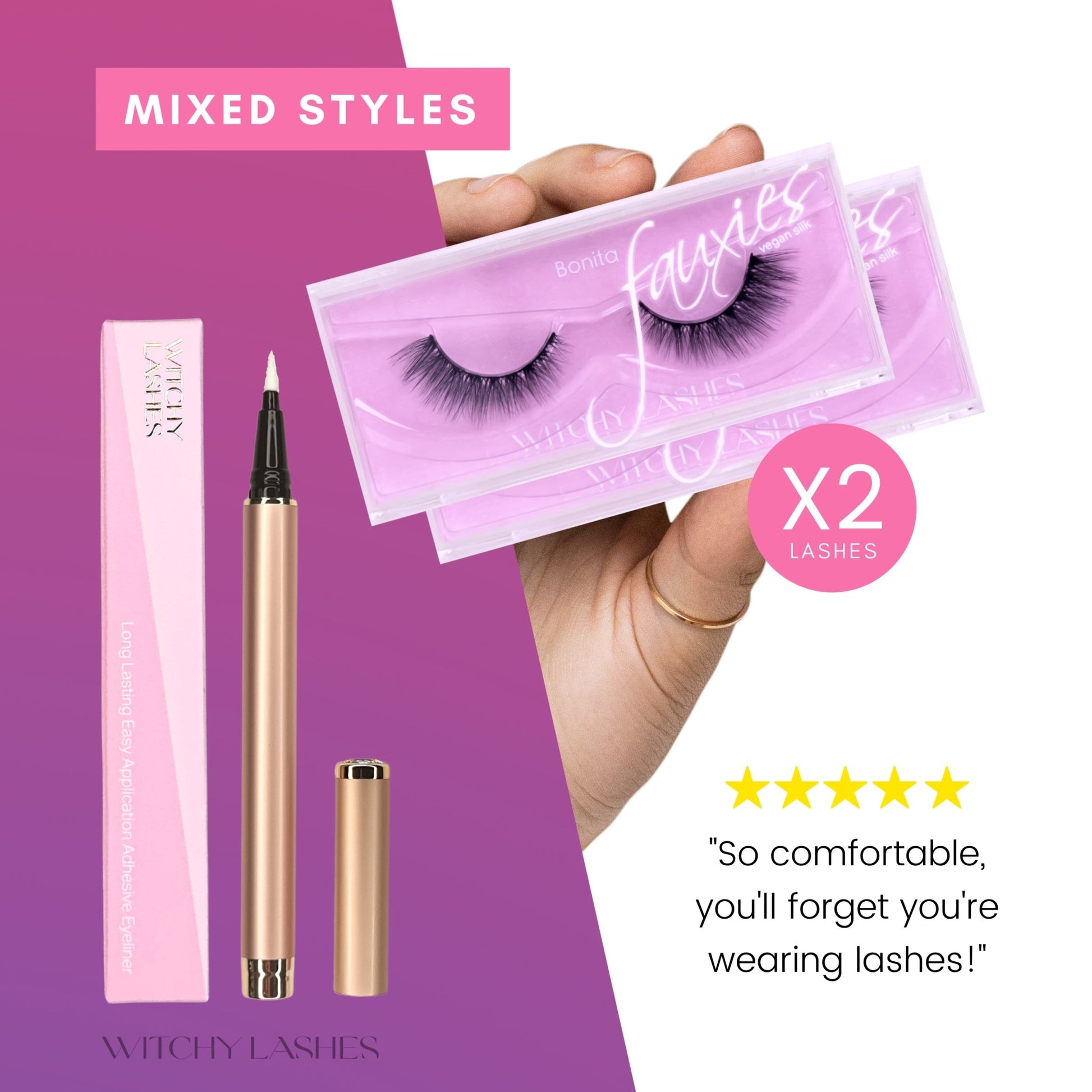 Double Set - Mixed - Magnetic Eyelashes WitchyLashes