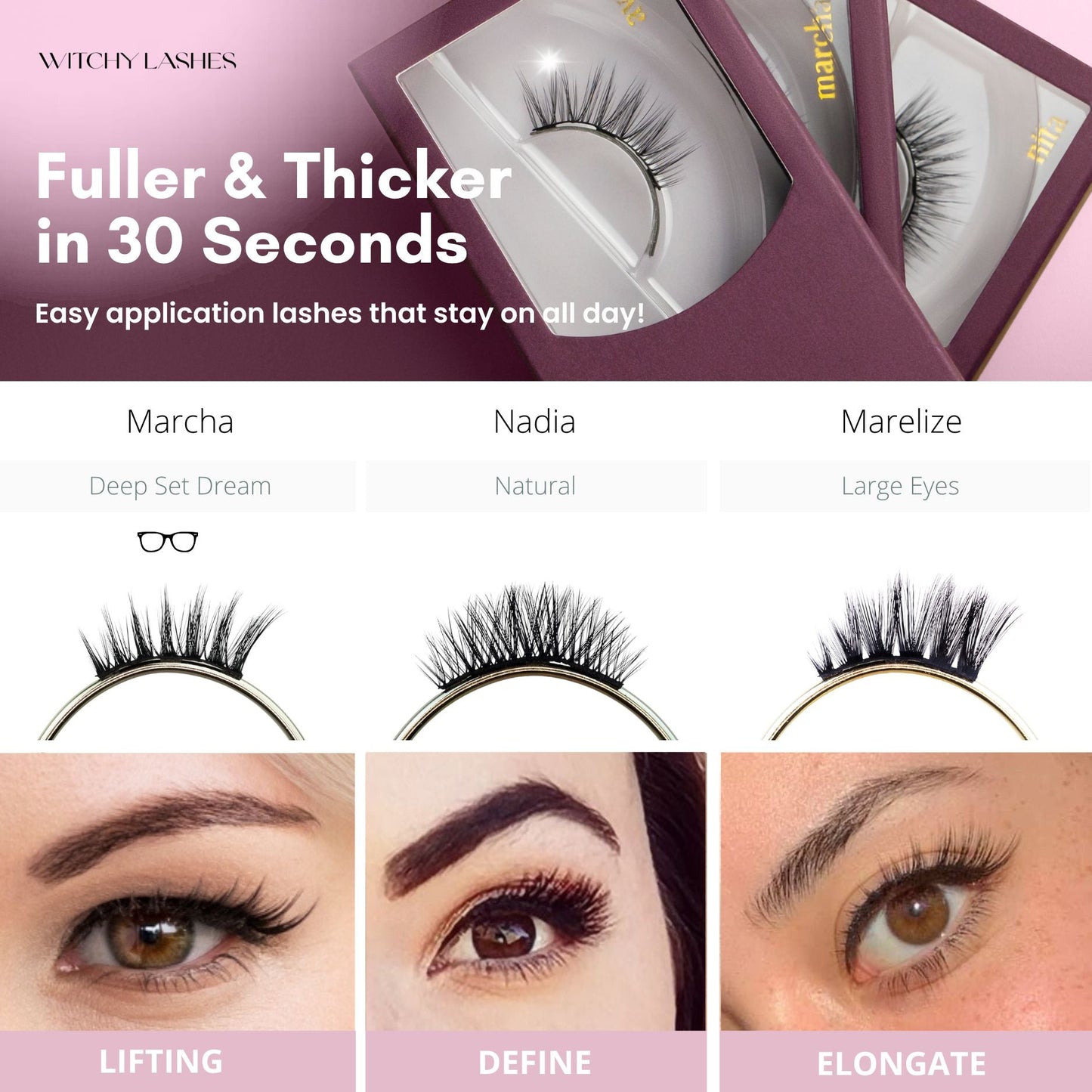 Magnetic Half Lashes - Magnetic Eyelashes WitchyLashes