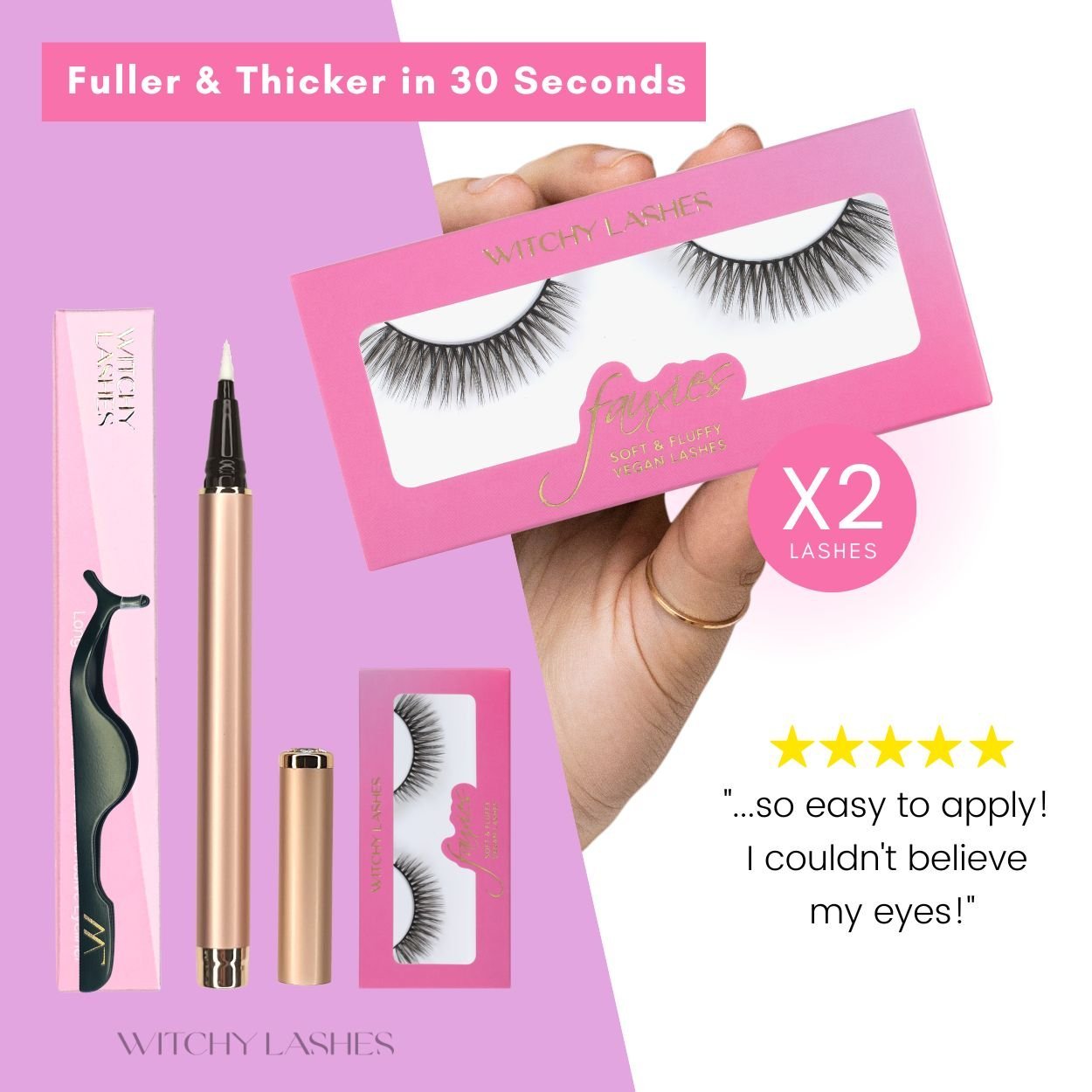Natural Lash Kit - Twin Pack - Magnetic Eyelashes WitchyLashes