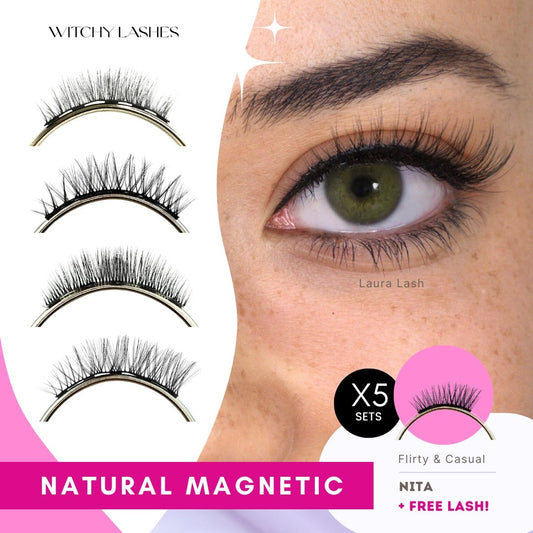 Natural Magnetic 5 Set Bundle - Magnetic Eyelashes WitchyLashes