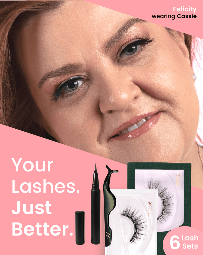 The Lifted Look Set - 6 Natural lashes + Liner + Tool