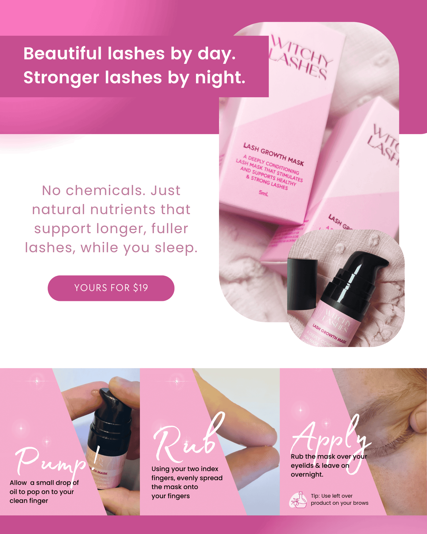 The Lifted Look Set - 6 Natural lashes + Liner + Tool