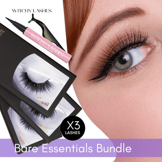 Bare Essentials Magnetic Bundle — 3 Natural Lashes + Liner + Tool