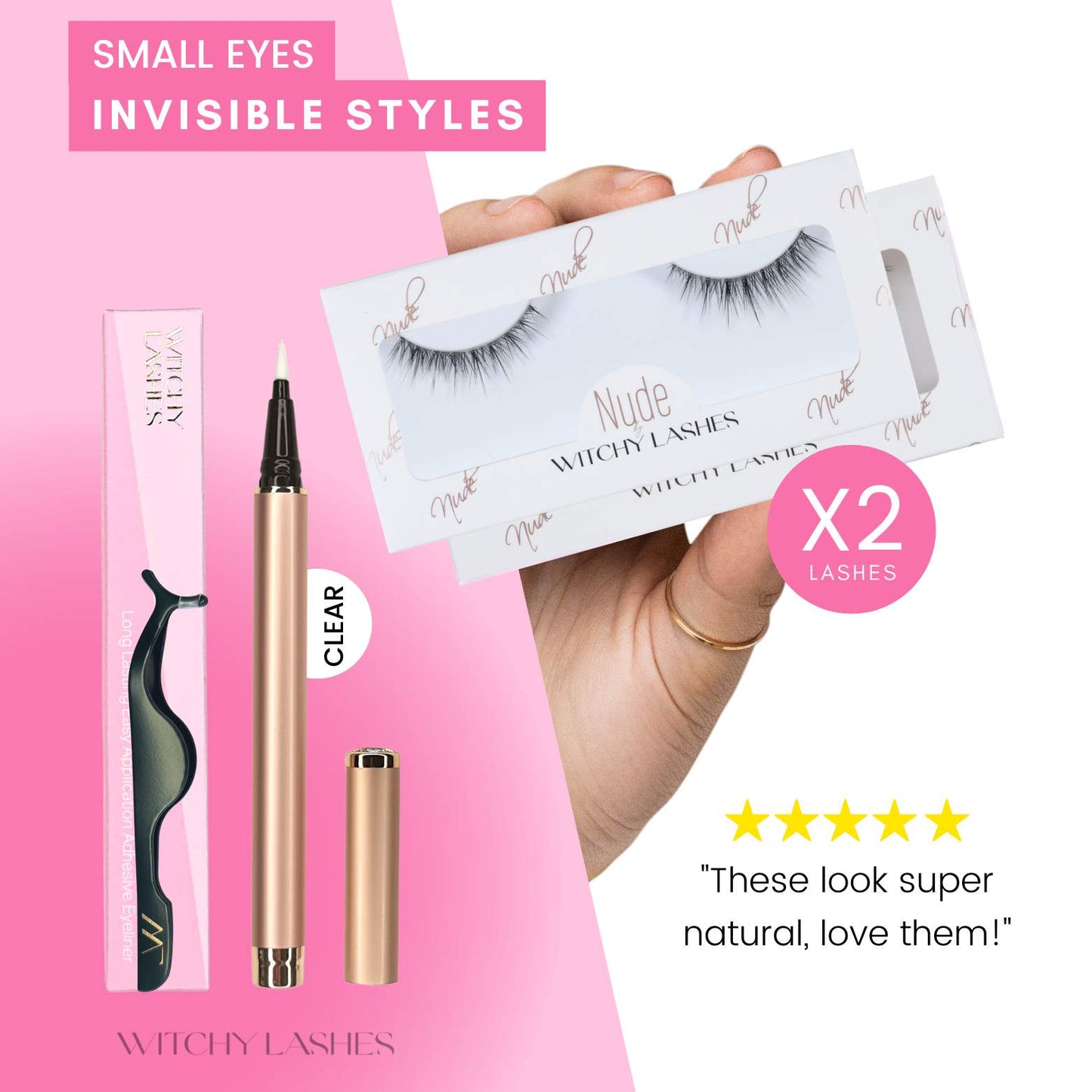 Small Eyes - Invisible Lash Kit - Magnetic Eyelashes WitchyLashes